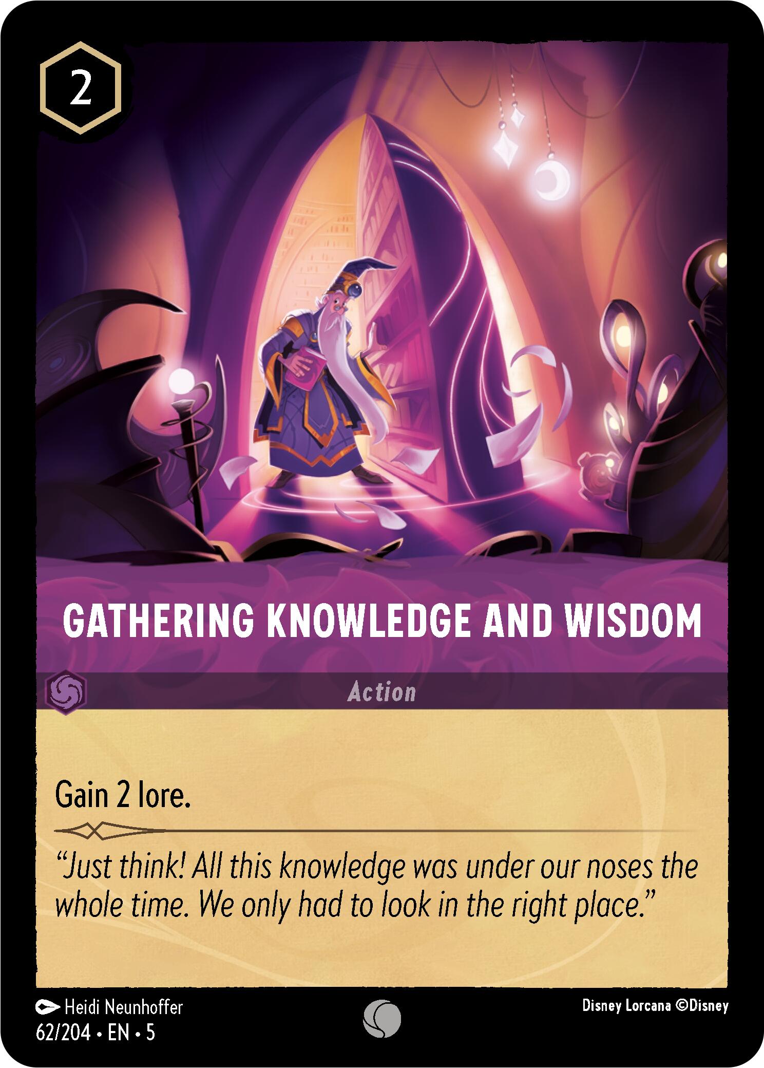 Disney Lorcana: Gathering Knowledge and Wisdom card image