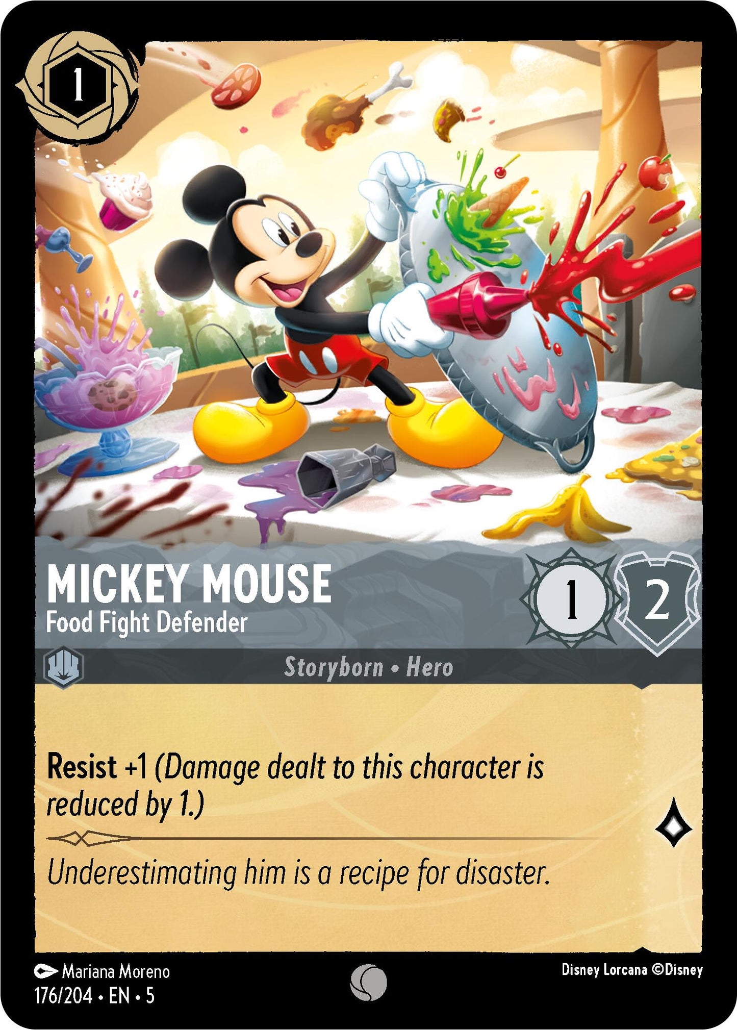 Disney Lorcana: Mickey Mouse - Food Fight Defender card image