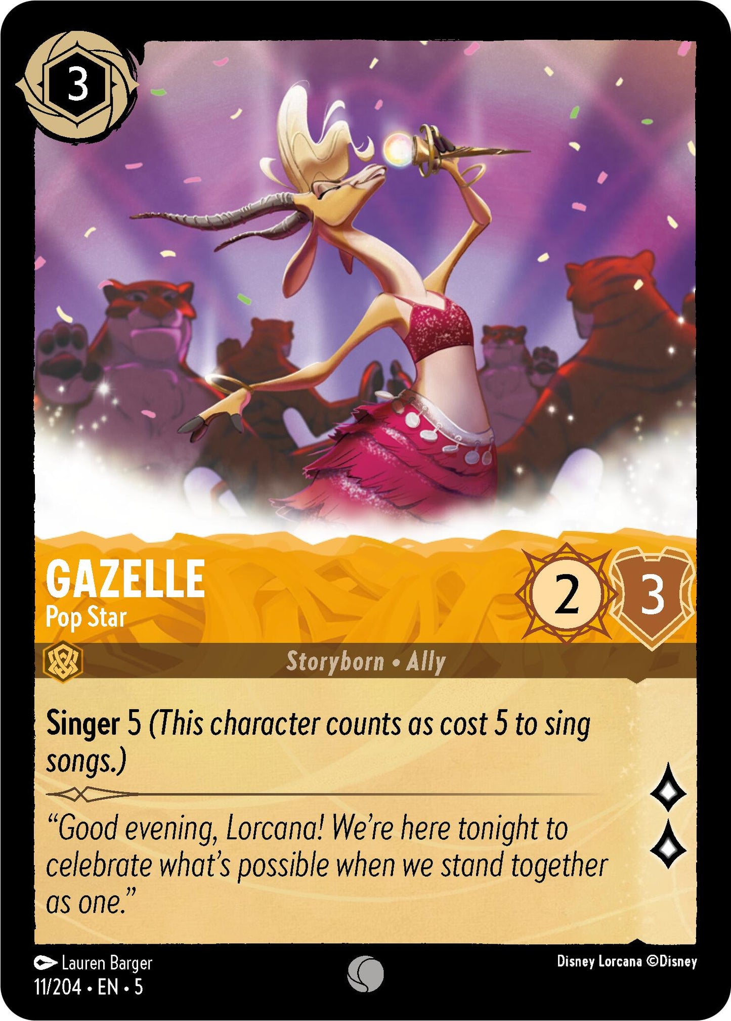 Disney Lorcana: Gazelle - Pop Star card image