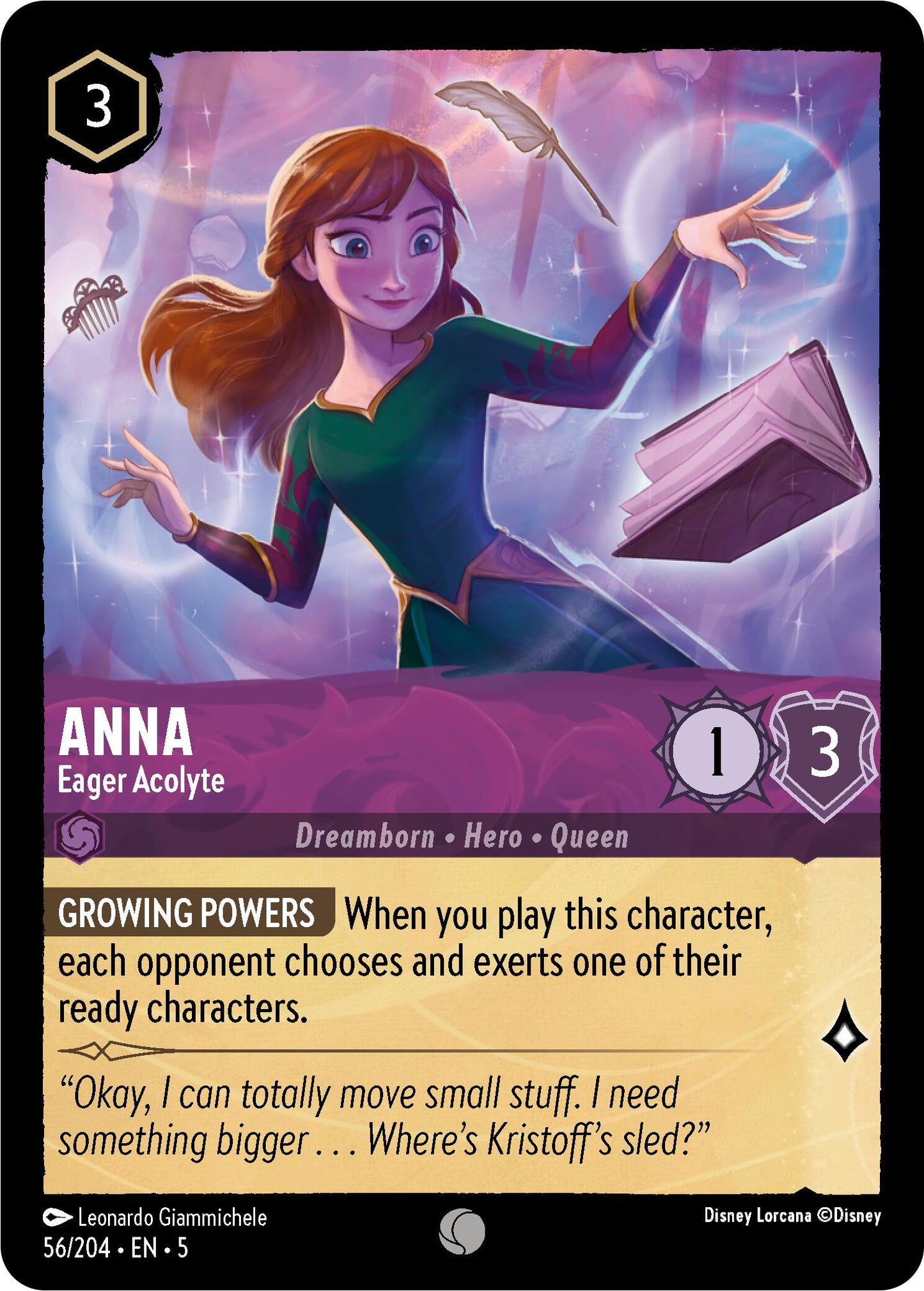 Disney Lorcana: Anna - Eager Acolyte card image