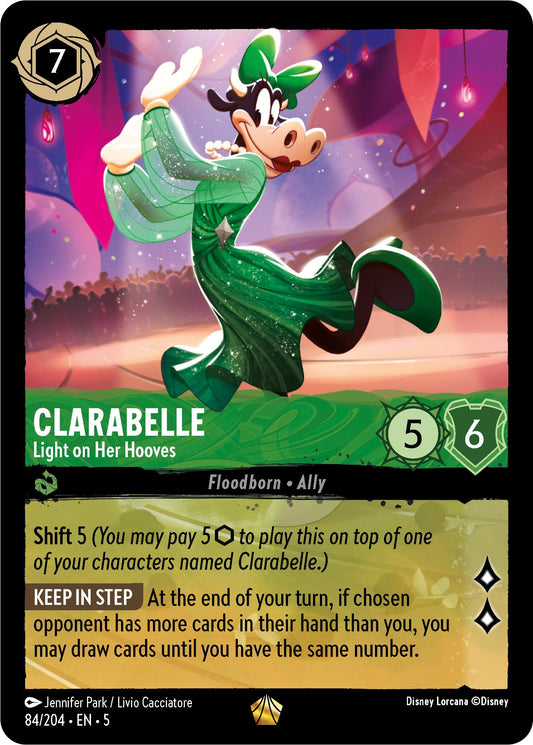 Disney Lorcana: Clarabelle - Light on Her Hooves card image