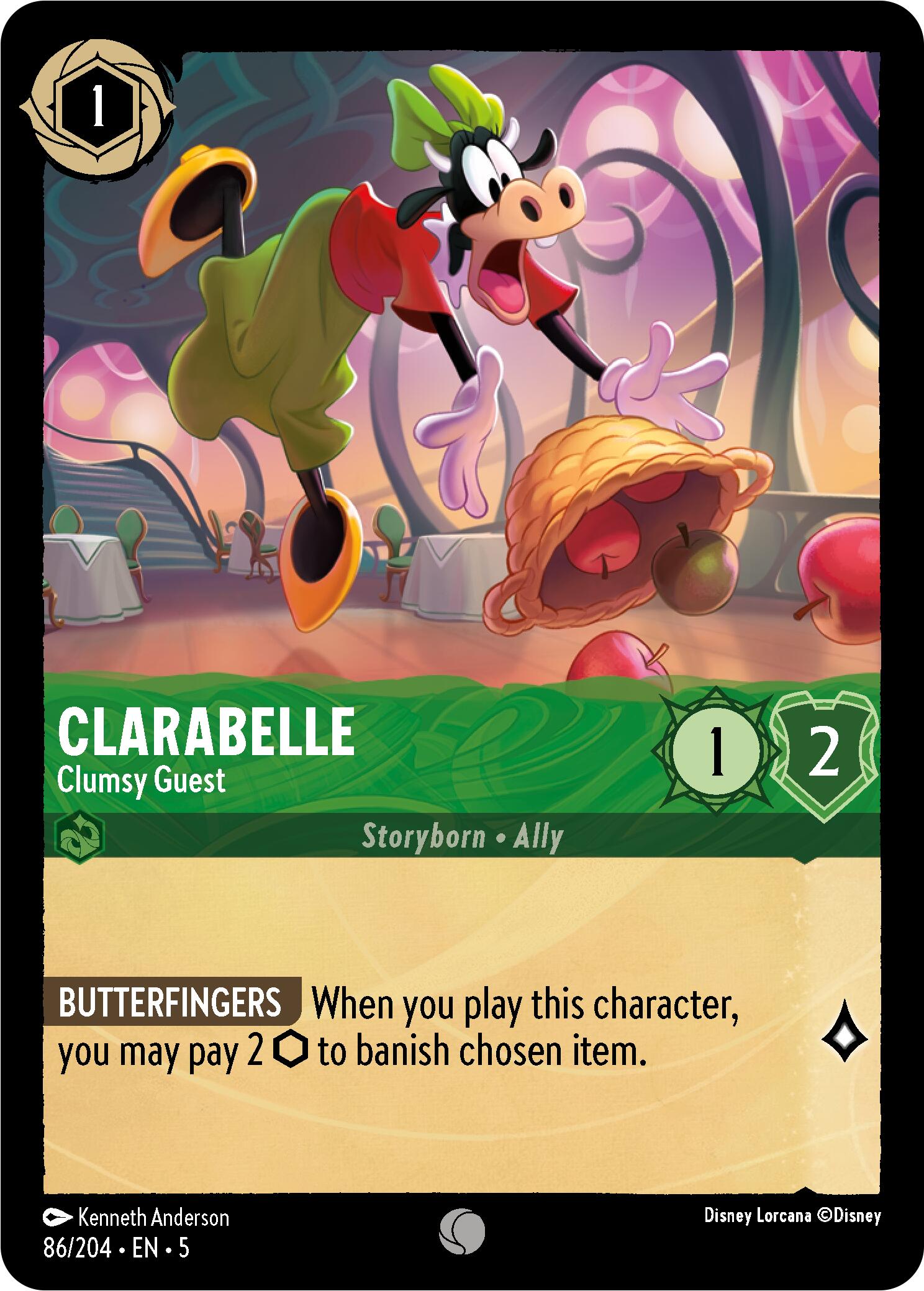 Disney Lorcana: Clarabelle - Clumsy Guest card image