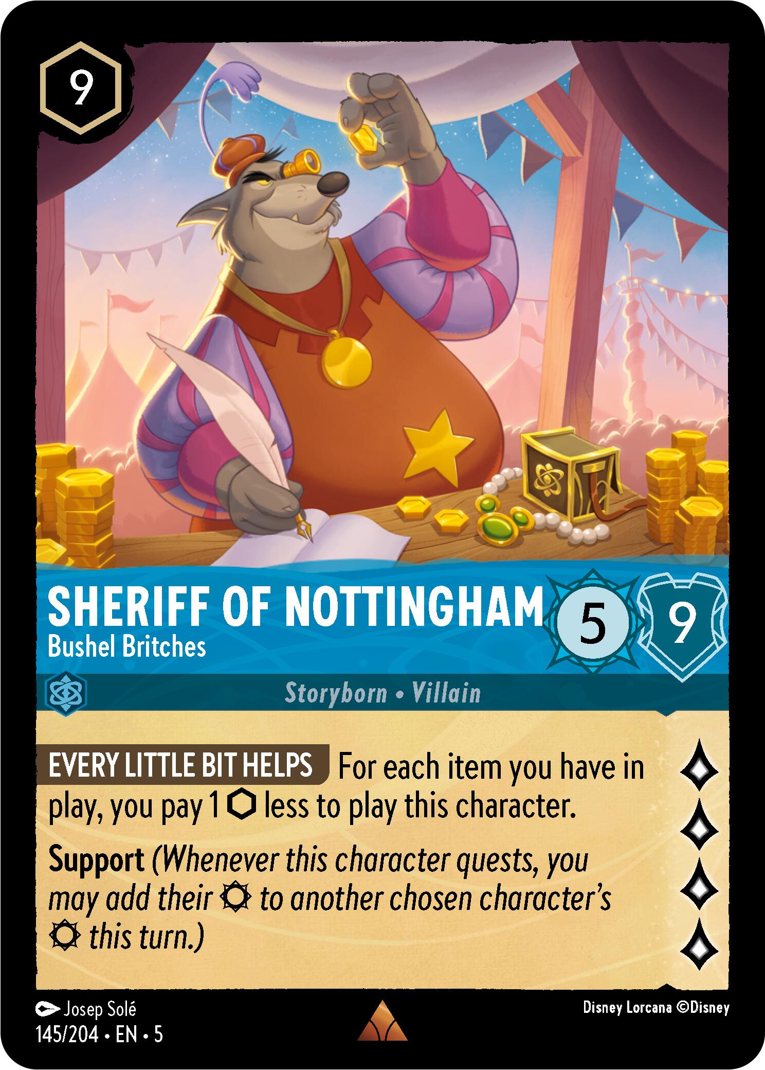 Disney Lorcana: Sheriff of Nottingham - Bushel Britches card image