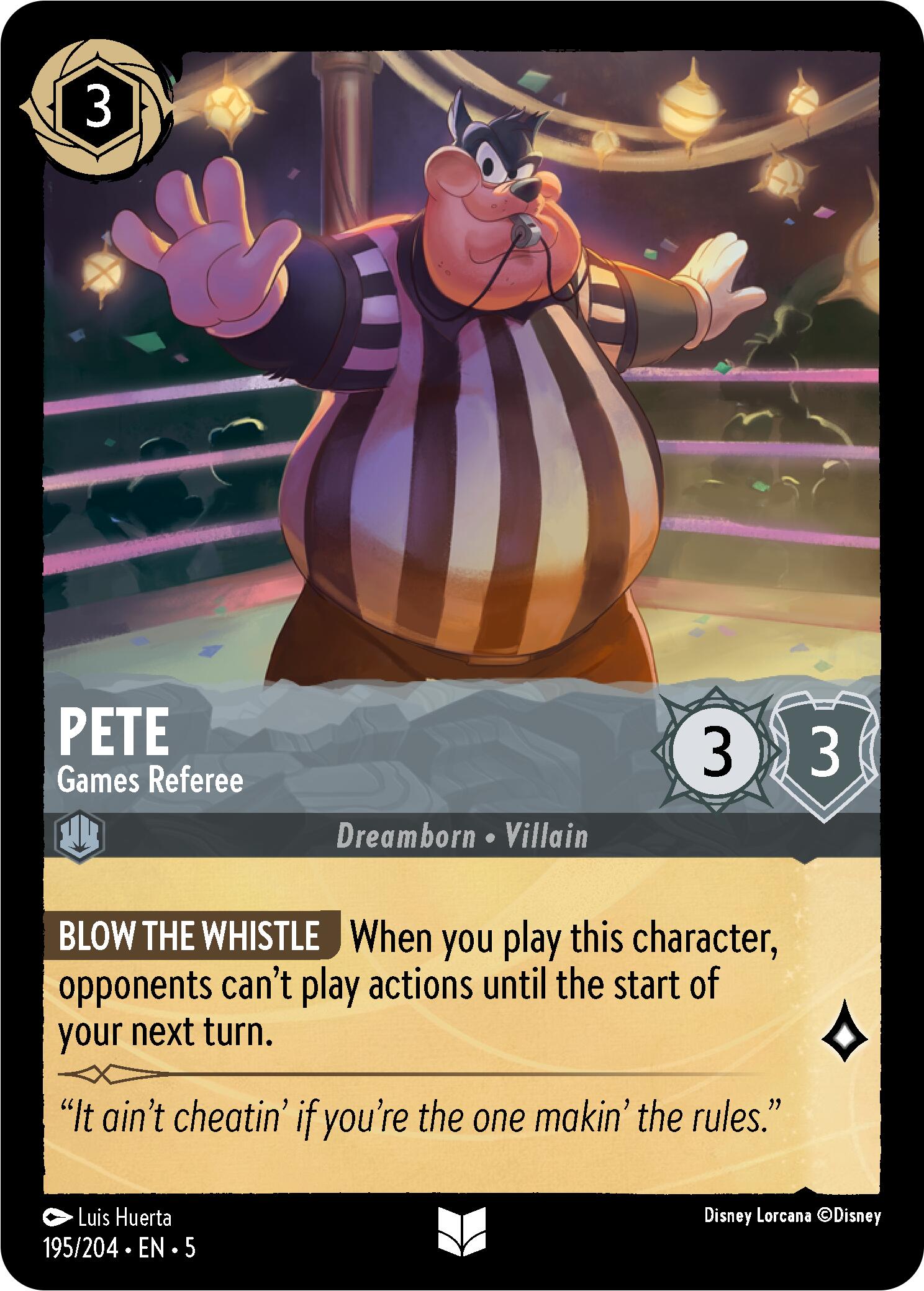 Disney Lorcana: Pete - Games Referee card image