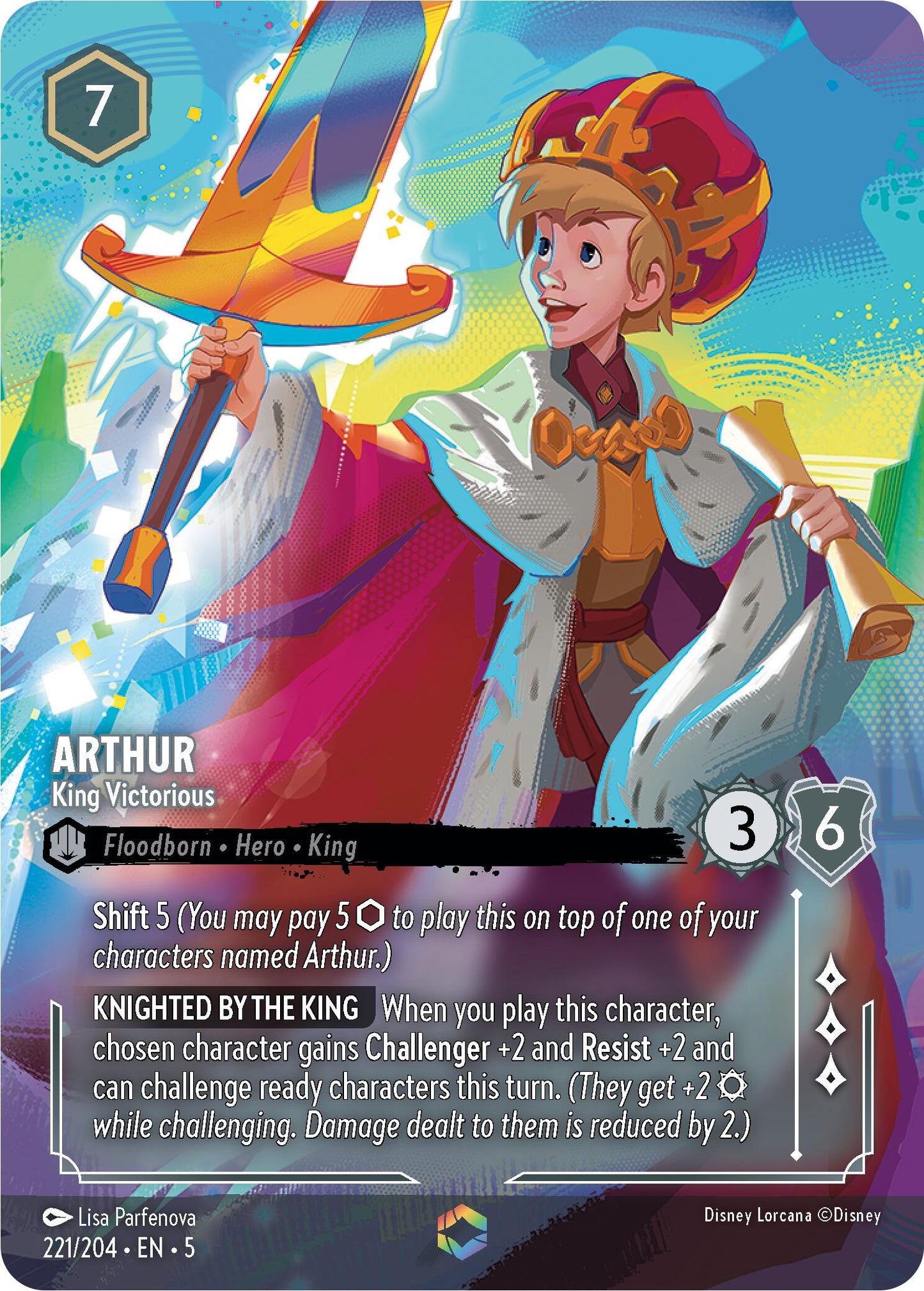 Disney Lorcana: Arthur - King Victorious (Enchanted) card image