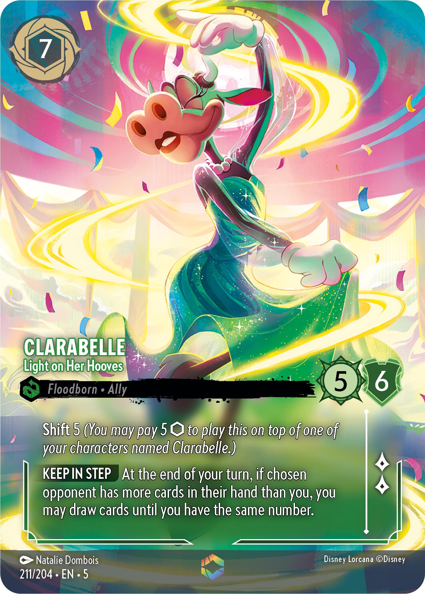 Disney Lorcana: Clarabelle - Light on Her Hooves (Enchanted) card image