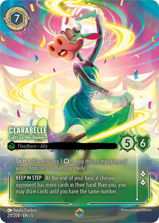 Disney Lorcana: Clarabelle - Light on Her Hooves (Enchanted) card image