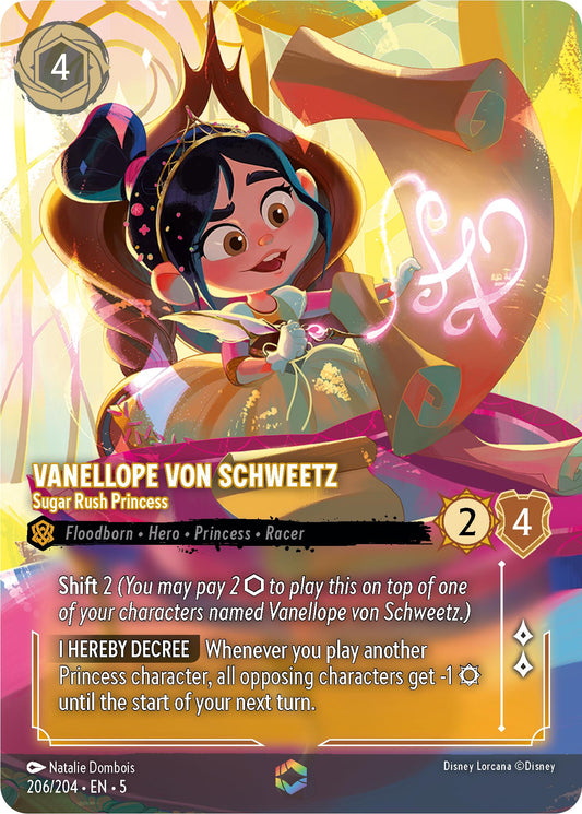 Disney Lorcana: Vanellope von Schweetz - Sugar Rush Princess (Enchanted) card image