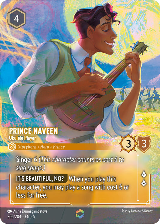 Disney Lorcana: Prince Naveen - Ukulele Player (Enchanted) card image