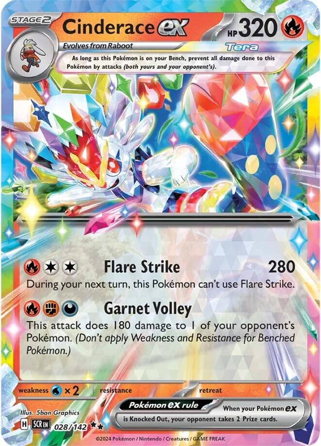 Pokemon: Cinderace ex - 028/142 card image