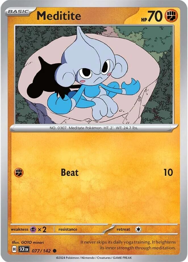 Pokemon: Meditite - 077/142 card image