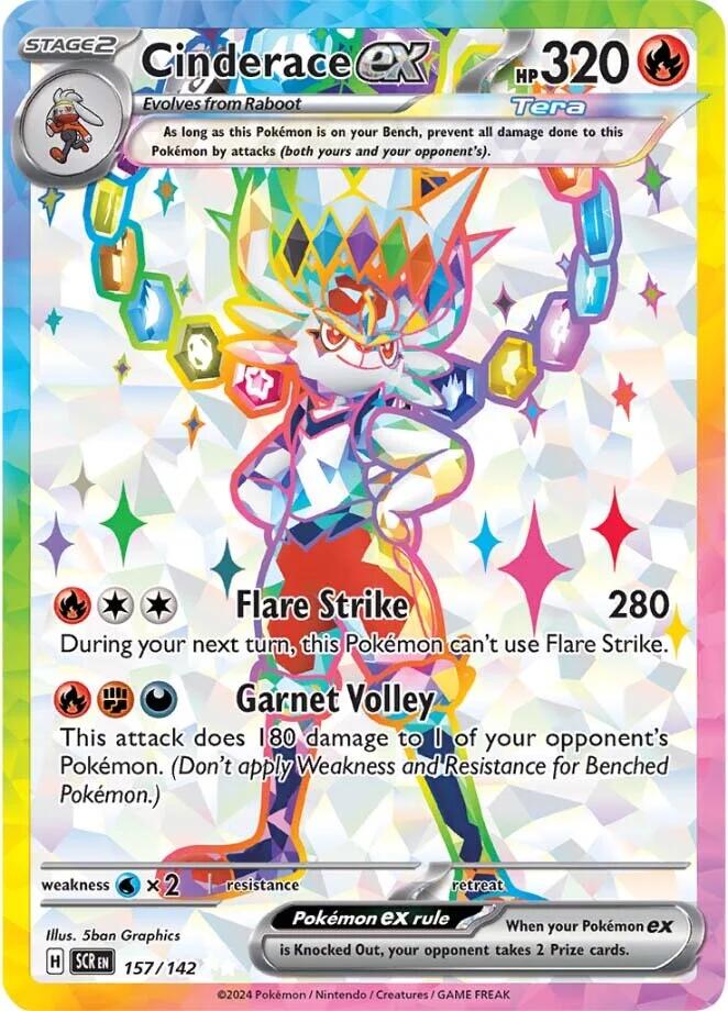 Pokemon: Cinderace ex - 157/142 card image