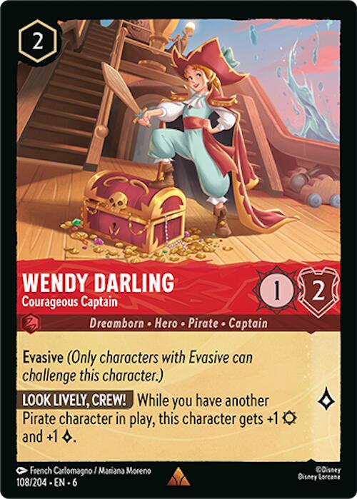 Disney Lorcana: Wendy Darling - Courageous Captain card image