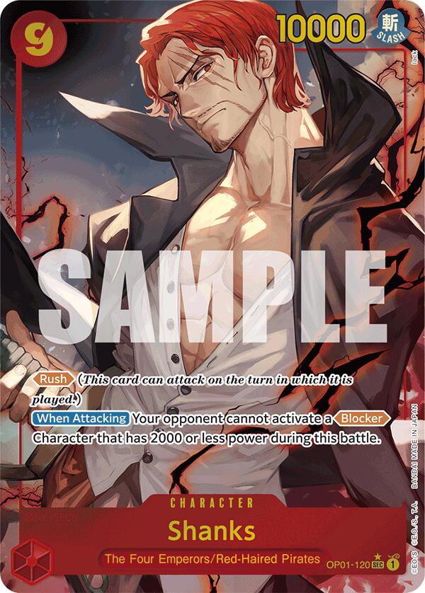 One Piece Card Game: Shanks (OP01-120) (Alternate Art) card image