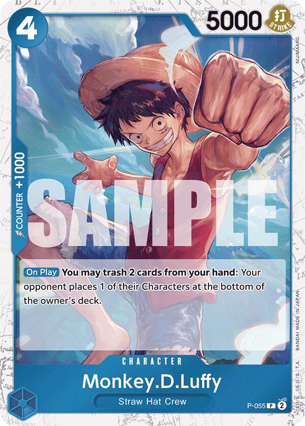 One Piece Card Game: Monkey.D.Luffy (P-055) (Jolly Roger Foil) card image