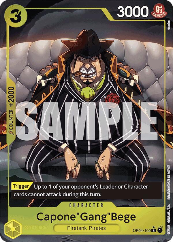 One Piece Card Game: Capone"Gang"Bege (OP04-100) (Alternate Art) card image