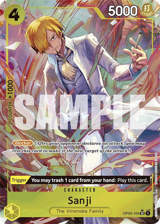 One Piece Card Game: Sanji (OP04-104) (Alternate Art) card image