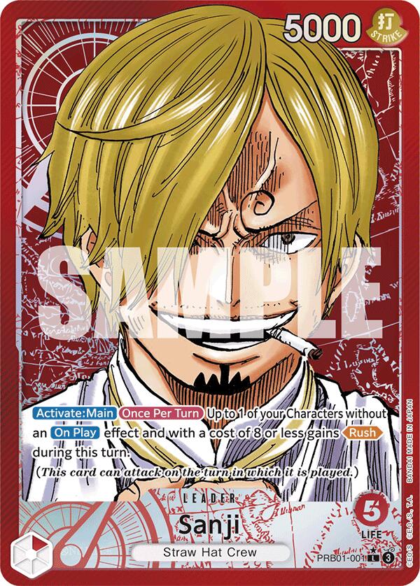 One Piece Card Game: Sanji (PRB01-001) (Alternate Art) card image