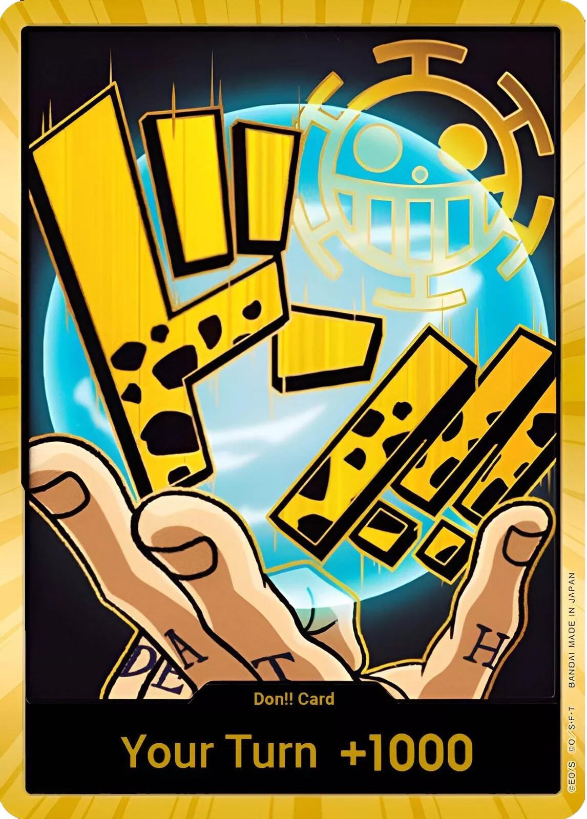 One Piece Card Game: DON!! Card (Trafalgar Law) (Gold) card image