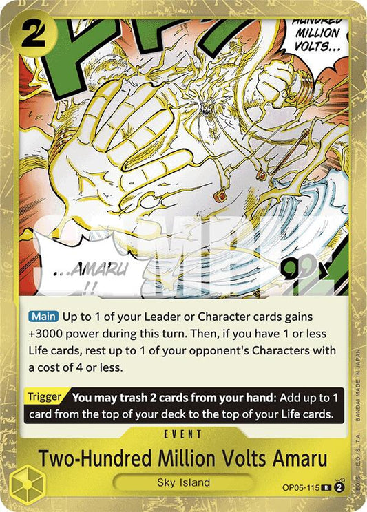 One Piece Card Game: Two-Hundred Million Volts Amaru (Jolly Roger Foil) card image