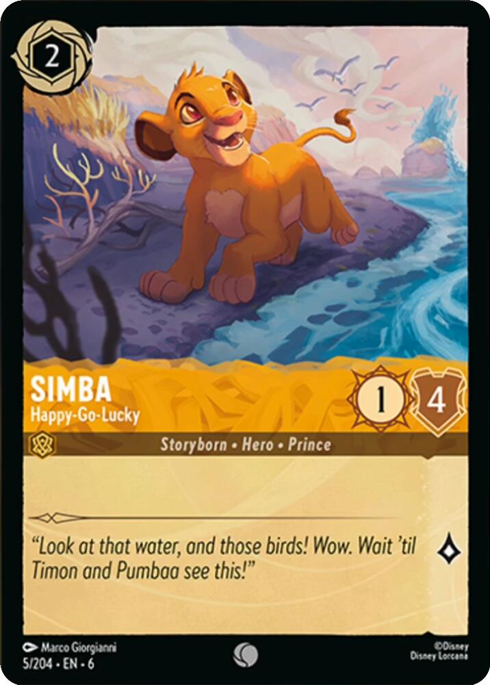 Disney Lorcana: Simba - Happy-Go-Lucky card image