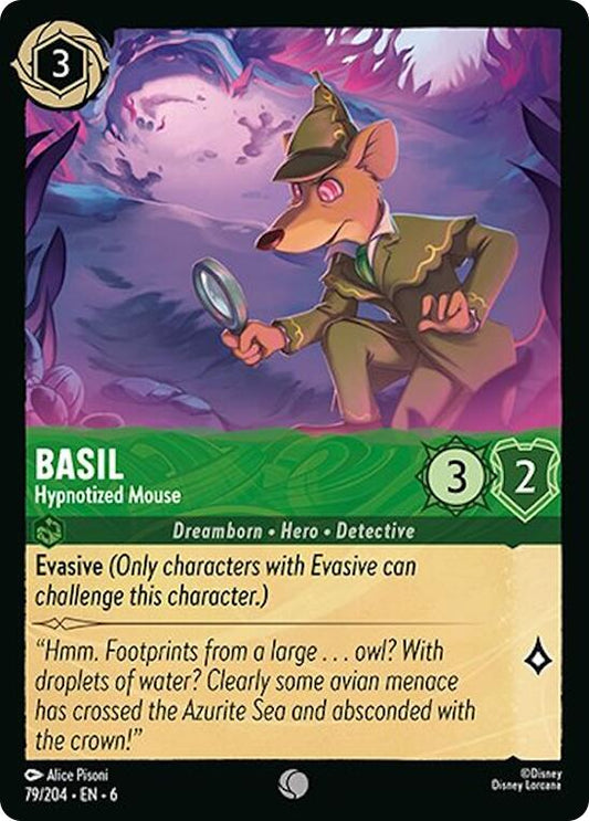 Disney Lorcana: Basil - Hypnotized Mouse card image