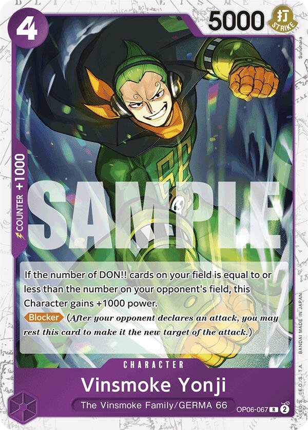 One Piece Card Game: Vinsmoke Yonji (OP06-067) (Jolly Roger Foil) card image