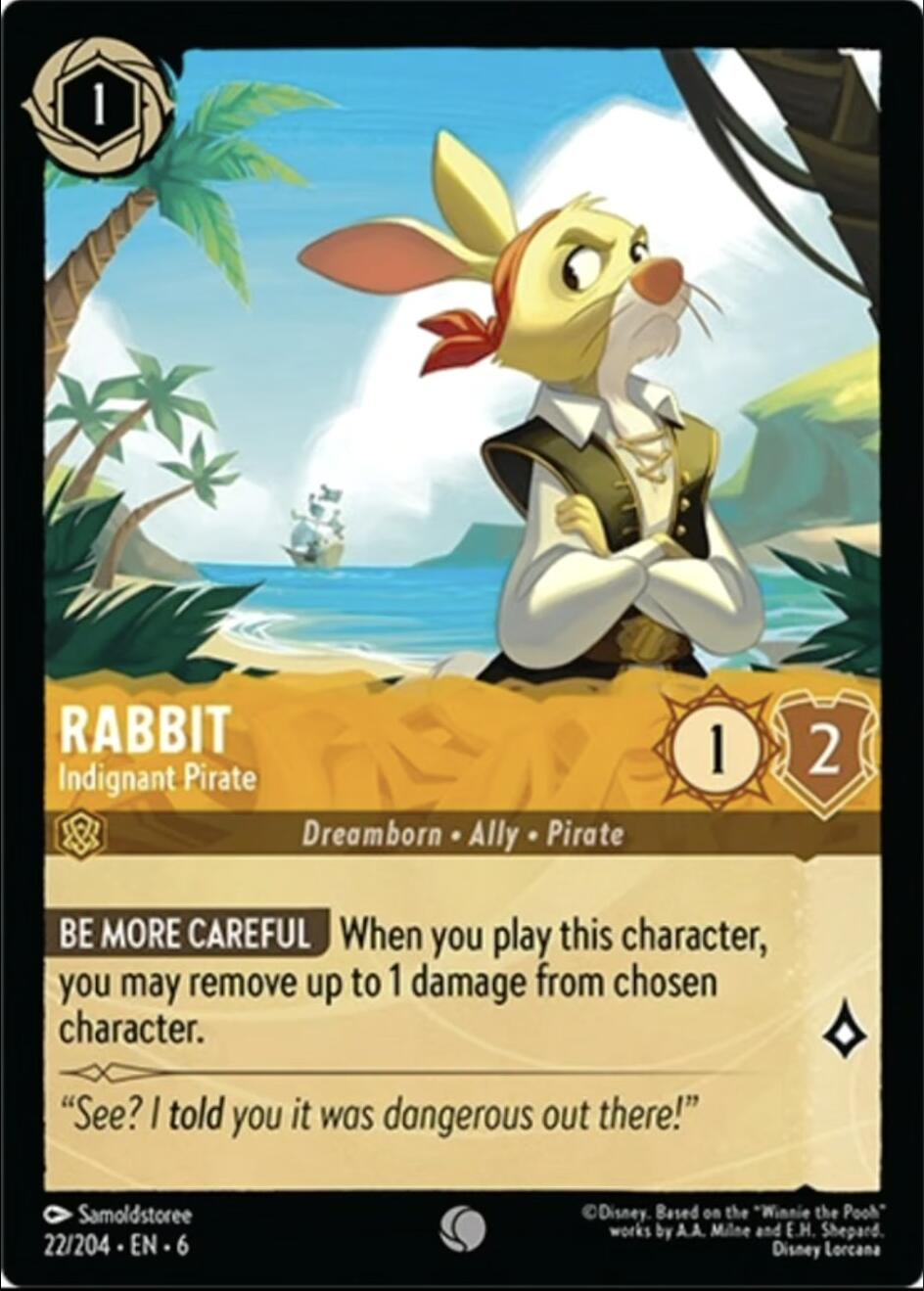 Disney Lorcana: Rabbit - Indignant Pirate card image