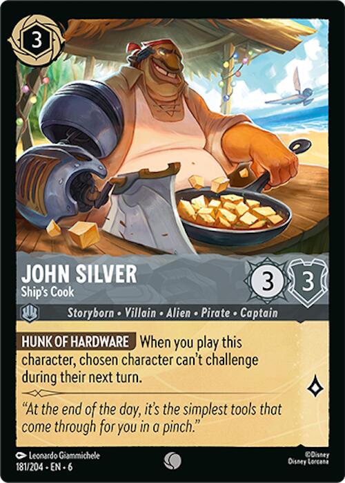 Disney Lorcana: John Silver - Ship's Cook card image