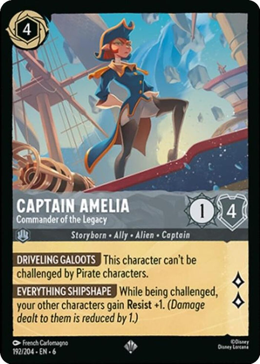 Disney Lorcana: Captain Amelia - Commander of the Legacy card image