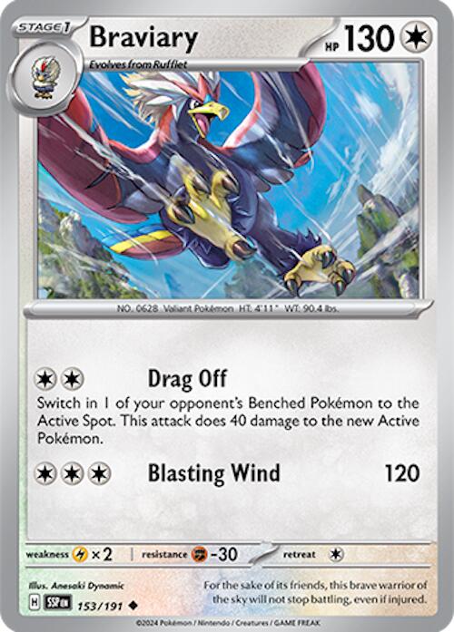 Pokemon: Braviary - 153/191 card image