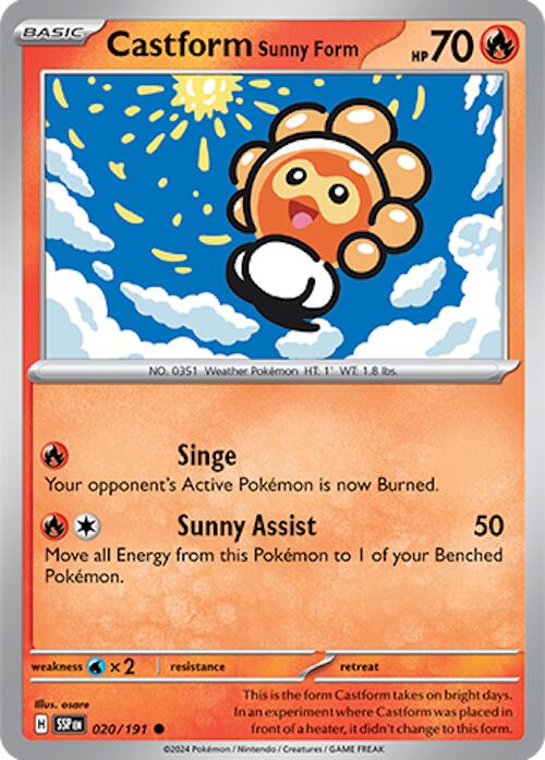 Pokemon: Castform Sunny Form - 020/191 card image