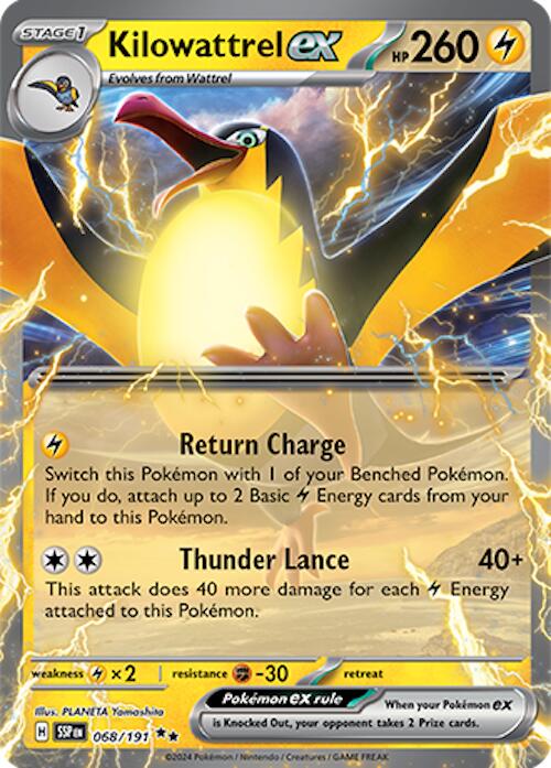 Pokemon: Kilowattrel ex card image