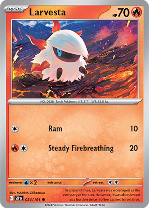 Pokemon: Larvesta - 024/191 card image