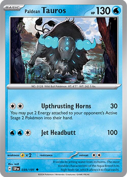 Pokemon: Paldean Tauros - 039/191 card image