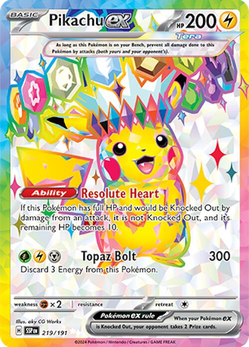 Pokemon: Pikachu ex - 219/191 card image