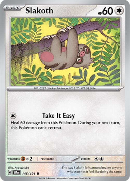 Pokemon: Slakoth - 145/191 card image