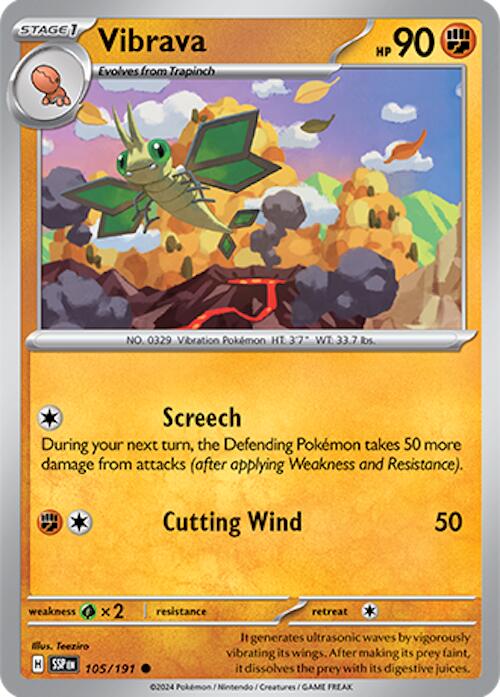 Pokemon: Vibrava - 105/191 card image