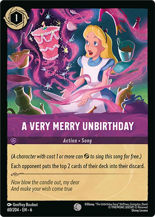 Disney Lorcana: A Very Merry Unbirthday card image