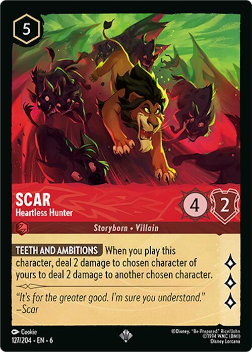 Disney Lorcana: Scar - Heartless Hunter card image