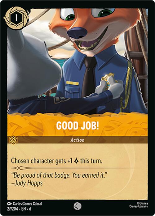 Disney Lorcana: Good Job! card image