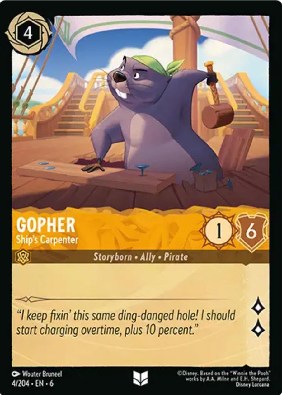 Disney Lorcana: Gopher - Ship's Carpenter card image