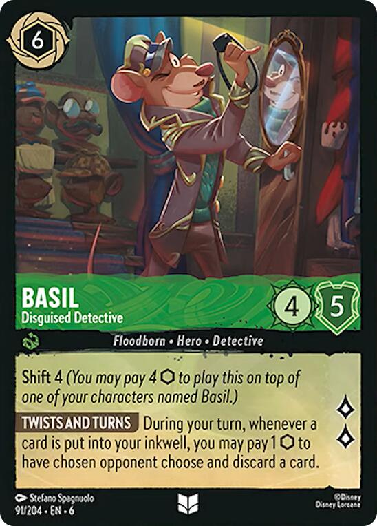 Disney Lorcana: Basil - Disguised Detective card image