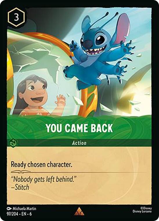 Disney Lorcana: You Came Back card image