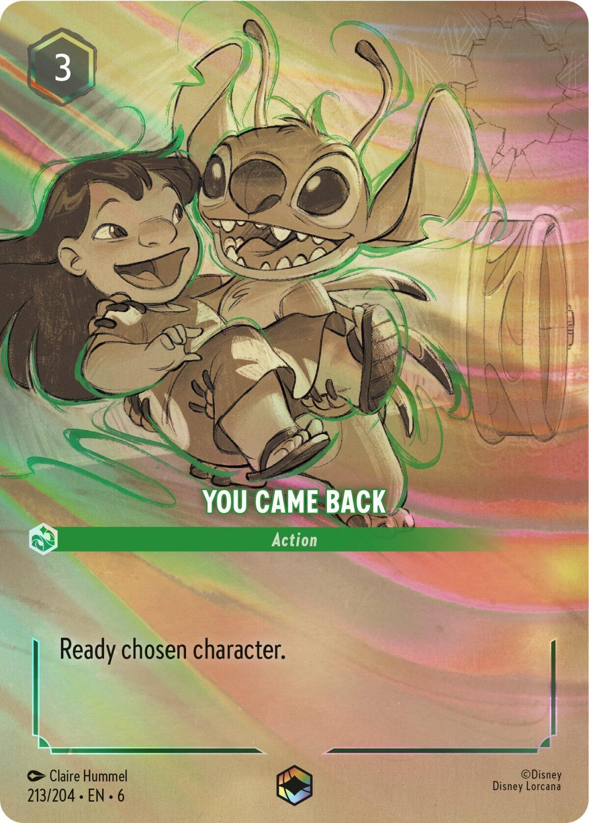 Disney Lorcana: You Came Back (Enchanted) card image