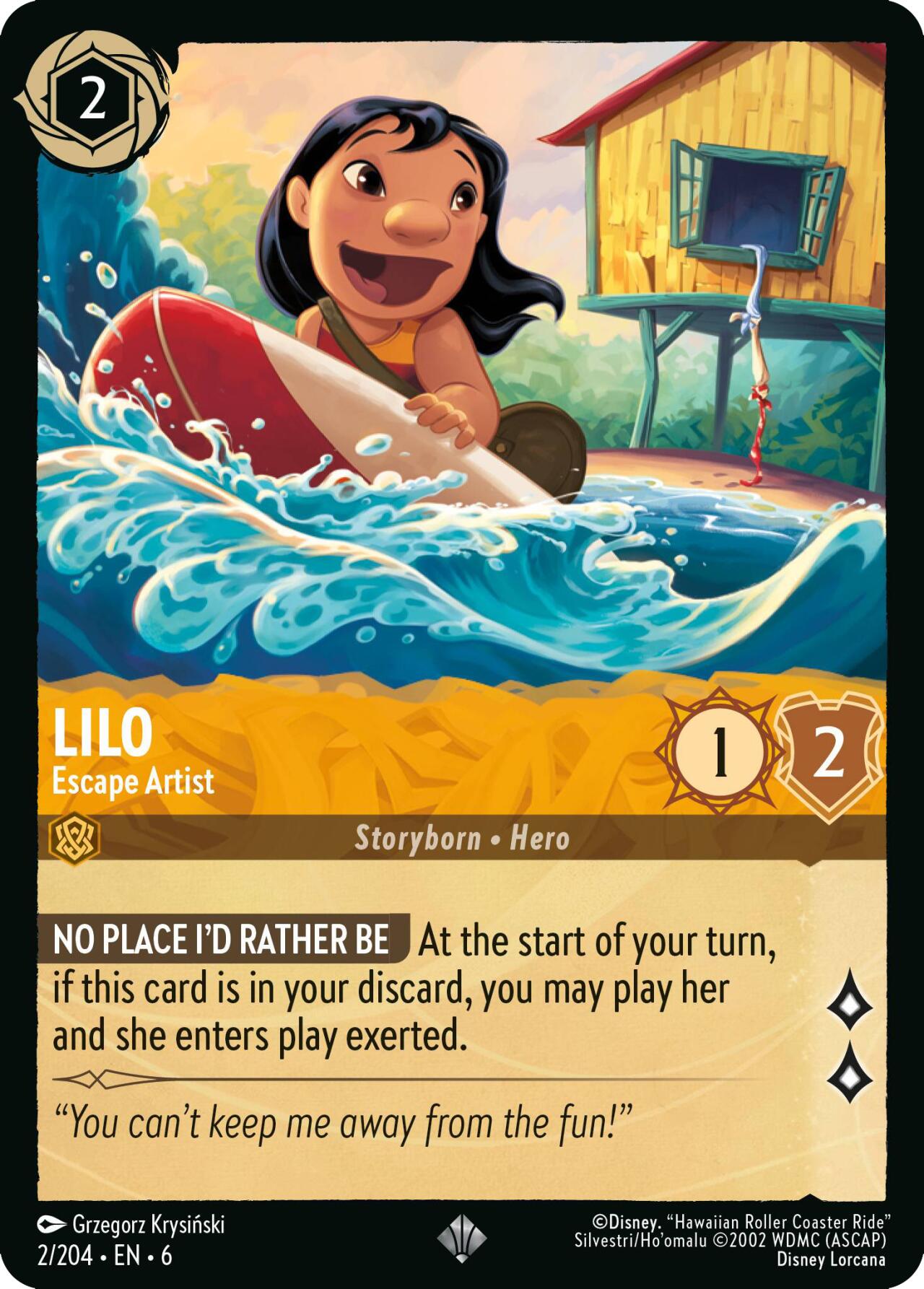 Disney Lorcana: Lilo - Escape Artist card image