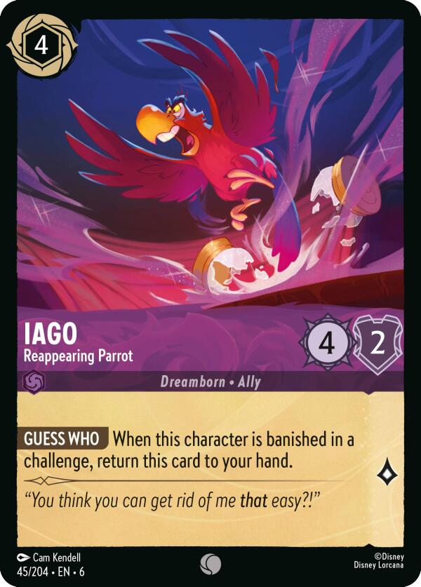 Disney Lorcana: Iago - Reappearing Parrot card image