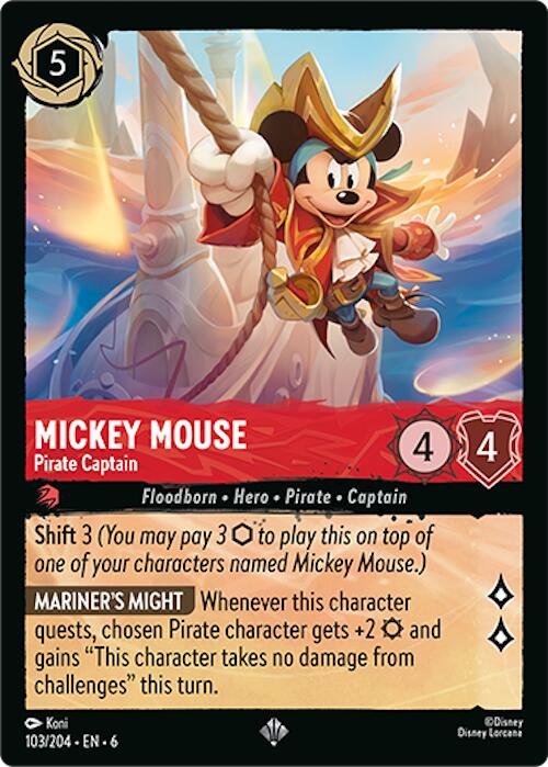 Disney Lorcana: Mickey Mouse - Pirate Captain card image