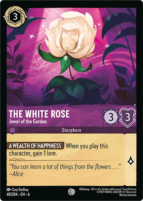 Disney Lorcana: The White Rose - Jewel of the Garden card image