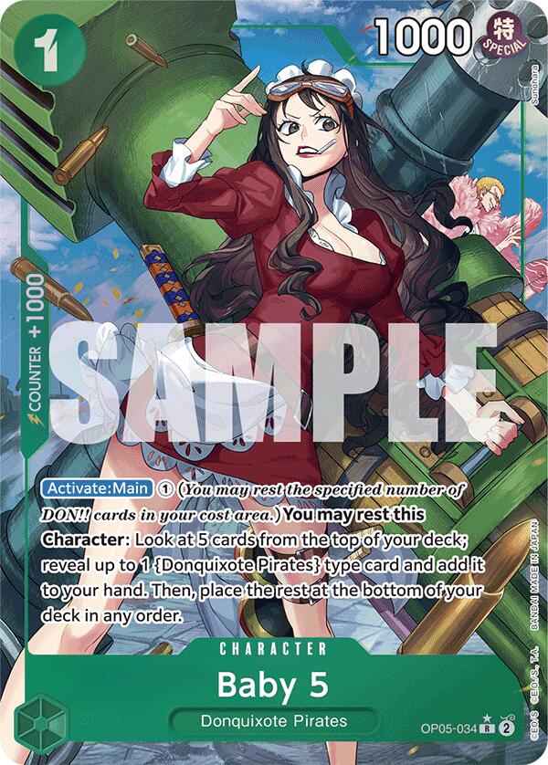 One Piece Card Game: Baby 5 (OP05-034) (Alternate Art) card image